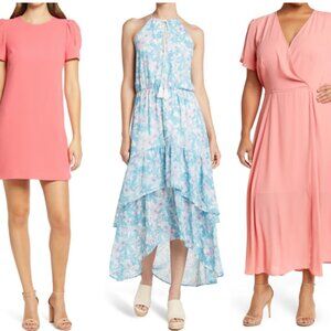 Melrose and Market Floral Halter Neck Tiered High-Low Hem Dress - worn twice XS